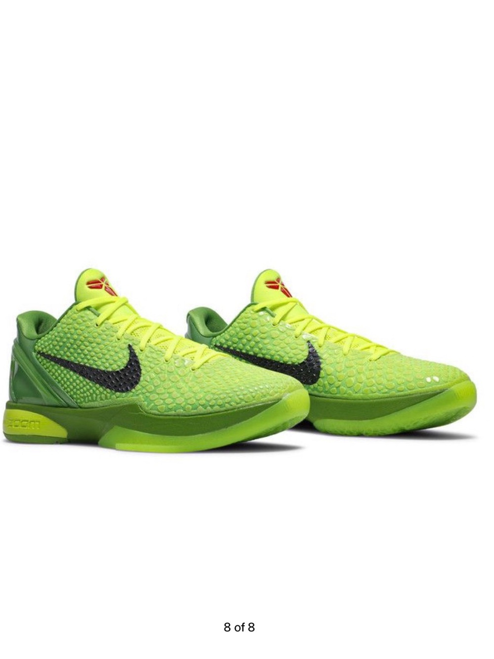 Nike Zoom 2020 Kobe 6 Pronto Grinch Size 7.5